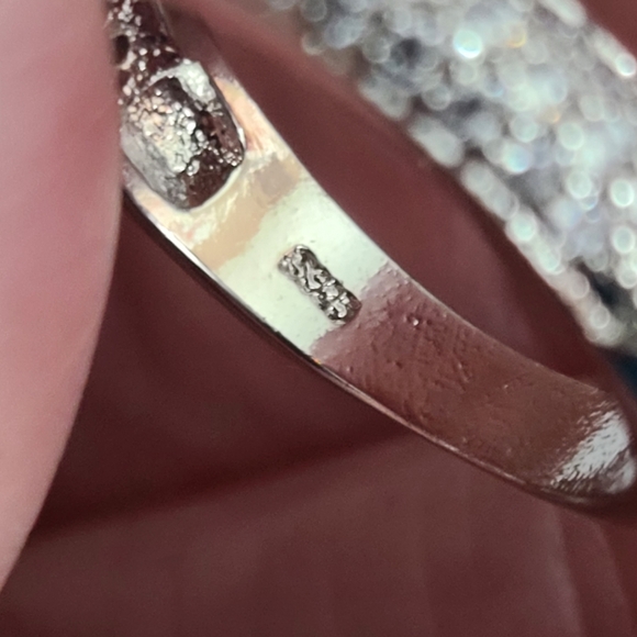 925 Stunning CZ Ring And Band Pave Wedding Engagement Sz 5 6 7 New SPARKLY - Picture 15 of 17